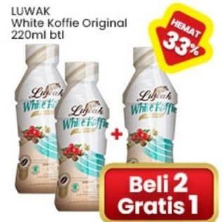 Promo Harga Luwak White Koffie Ready To Drink Original 220 ml - Indomaret