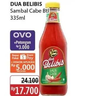 Promo Harga Dua Belibis Saus Cabe 335 ml - Alfamidi