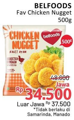 Promo Harga BELFOODS Nugget Favorit Chicken Nugget 500 gr - Alfamidi