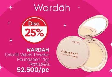 Promo Harga WARDAH Colorfit Velvet Powder Foundation 11 gr - Guardian