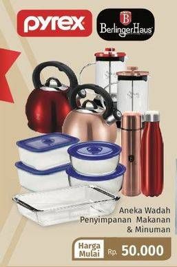 Promo Harga PYREX / BERLINGER HAUS Aneka Wadah Penyimpanan Makanan & Minuman  - Lotte Grosir