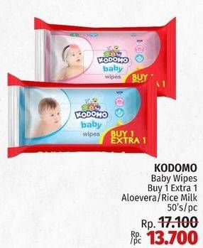 Promo Harga Kodomo Baby Wipes Rice Milk Pink, Classic Blue 50 pcs - LotteMart