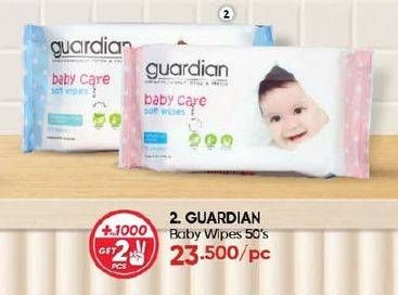 Promo Harga Guardian Baby Wipes 50 pcs - Guardian
