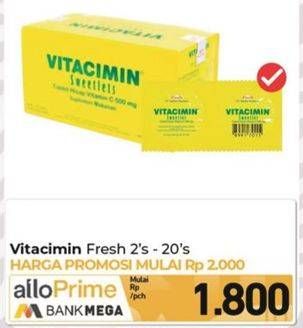 Harga Vitacimin Vitamin C - 500mg Sweetlets (Tablet Hisap) 2's-20's