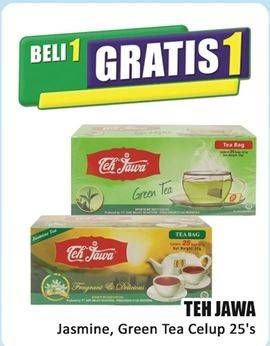 Promo Harga Teh Jawa Teh Celup Jasmine Tea, Green Tea per 25 pcs 2 gr - Hari Hari