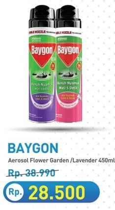 Promo Harga Baygon Insektisida Spray Flower Garden, Silky Lavender 450 ml - Hypermart