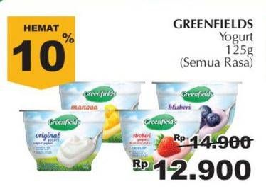 Promo Harga GREENFIELDS Yogurt All Variants 125 gr - Giant