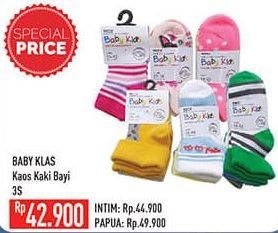 Promo Harga BABY KLAS Kaos Kaki Bayi per 3 pcs - Hypermart