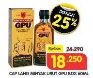 Promo Harga CAP LANG Minyak Urut GPU 60 ml - Superindo