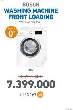 Promo Harga BOSCH WAN24260ID Front Loader 8kg  - Electronic City
