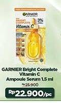 Promo Harga Garnier Bright Complete Serum 3% Ampoule Serum 2 ml - Indomaret