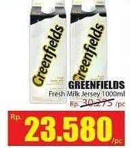 Promo Harga GREENFIELDS Fresh Milk Jersey 1000 ml - Hari Hari