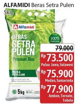 Promo Harga Alfamidi Beras Setra Pulen 5000 gr - Alfamidi