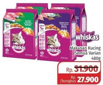 Promo Harga WHISKAS Adult Cat Food All Variants 480 gr - Lotte Grosir