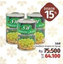 Promo Harga SW Seedless Grape in Heavy Syrup 425 gr - LotteMart
