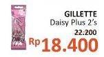 Promo Harga Gillette Daisy Plus 2 pcs - Alfamidi