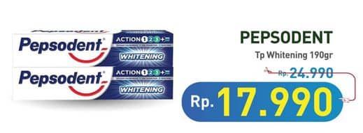 Promo Harga Pepsodent Pasta Gigi Action 123 Whitening 190 gr - Hypermart