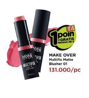 Promo Harga MAKE OVER Multifix Matte Blush 01 Rose Hour  - Watsons