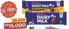 Promo Harga Cadbury Dairy Milk Original, Cashew Nut 90 gr - Alfamart