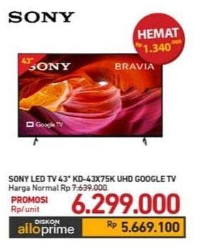Promo Harga Sony KD-43X75K UHD  - Carrefour