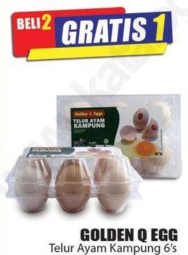 Promo Harga Golden Q Egg Telur Ayam Kampung 6 pcs - Hari Hari