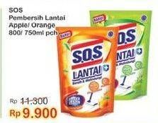 Promo Harga SOS Pembersih Lantai Apple, Orange 750 ml - Indomaret