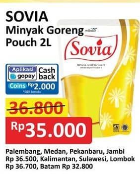 Promo Harga Sovia Minyak Goreng 2000 ml - Alfamart