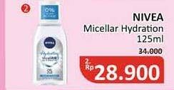 Promo Harga NIVEA MicellAir Skin Breathe Micellar Water Hydration 125 ml - Alfamidi
