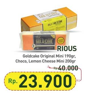 Promo Harga Rious Gold Cake Original Mini, Choco Cheese Mini, Lemon Cheese Mini 190 gr - Hypermart