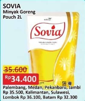 Promo Harga Sovia Minyak Goreng 2000 ml - Alfamart