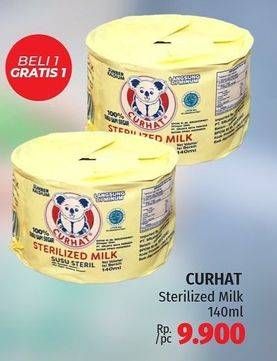 Promo Harga Curhat Susu Steril 140 ml - LotteMart