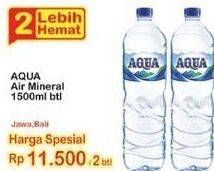 Promo Harga AQUA Air Mineral 1500 ml - Indomaret