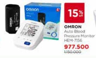 Promo Harga OMRON Automatic Blood Pressure Monitor HEM-7156  - Watsons