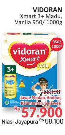 Promo Harga VIDORAN Xmart 3+ Madu, Vanilla 950 gr - Alfamidi