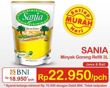 Promo Harga SANIA Minyak Goreng 2 ltr - Indomaret