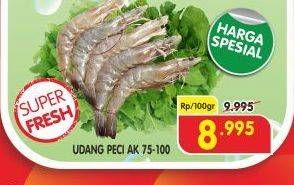 Promo Harga Udang Peci AK 75-100 per 100 gr - Superindo