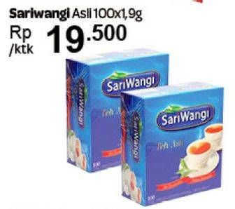 Promo Harga Sariwangi Teh Asli per 100 pcs 1 gr - Carrefour