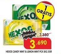 Promo Harga HEXOS Candy Mint, Lemon Mint per 8 pcs 2 gr - Superindo