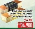 Promo Harga RIOUS GOLD Gold Cake Original, Choco Cheese, Lemon Cheese  - Hypermart