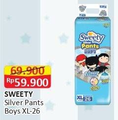 Promo Harga Sweety Silver Pants Boys XL26 26 pcs - Alfamart