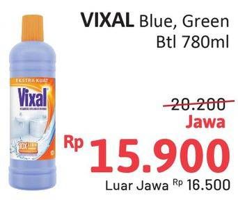 Promo Harga Vixal Pembersih Porselen Blue Extra Kuat, Green Kuat Harum 780 ml - Alfamidi