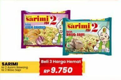 Promo Harga Sarimi Mi Kuah Isi 2 Ayam Bawang, Baso Sapi 115 gr - Yogya