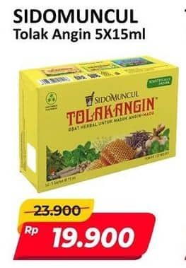 Promo Harga Sido Muncul Jamu Tolak Angin Cair + Madu per 5 sachet 15 ml - Alfamart