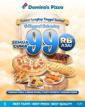 Promo Harga Dominos Biggest Unboxing  - Domino Pizza