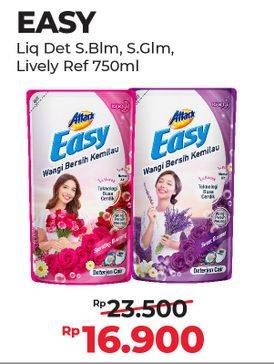 Promo Harga Attack Easy Detergent Liquid Sparkling Blooming, Sweet Glamour, Lively Energetic 750 ml - Alfamart