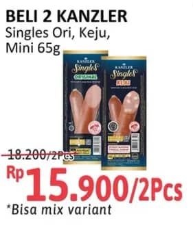 Promo Harga Kanzler Sosis Single Original, Keju, Mini 65 gr - Alfamidi