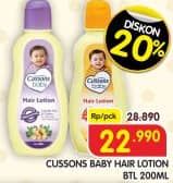 Promo Harga Cussons Baby Hair Lotion 200 ml - Superindo