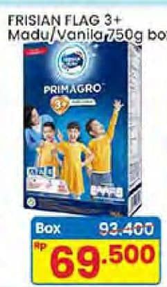 Promo Harga Frisian Flag Primagro 3+ Madu, Vanilla 750 gr - Indomaret
