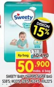 Promo Harga Sweety Silver Pants S38, XL24, XXL22, M32, L28 22 pcs - Superindo