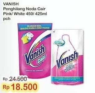 Promo Harga VANISH Penghilang Noda Cair Pink, White 450 ml - Indomaret